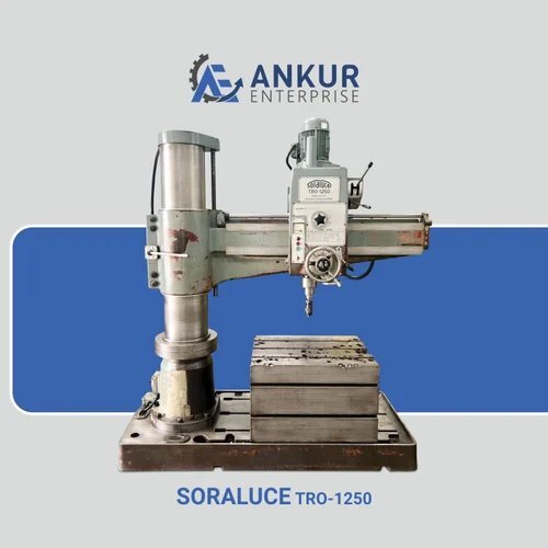 Used Radial Drill With Table Soraluce Spain Tro-1250 50 Mm - Radial Drilling Machine - Color: Green