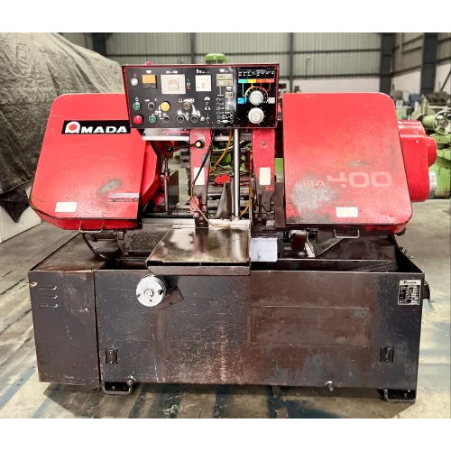 Amada Ha 400 Bandsaw Machine - Color: Red