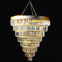 Crystal Chandlier Jhoomar 2/2 - Elegant Crystal Design, 12-inch Diameter, Stunning Clear Glass Finish | Perfect For Living Room, Dining Area, And Event Decor