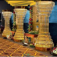 Crystal Piller For Wedding - Color: Gold