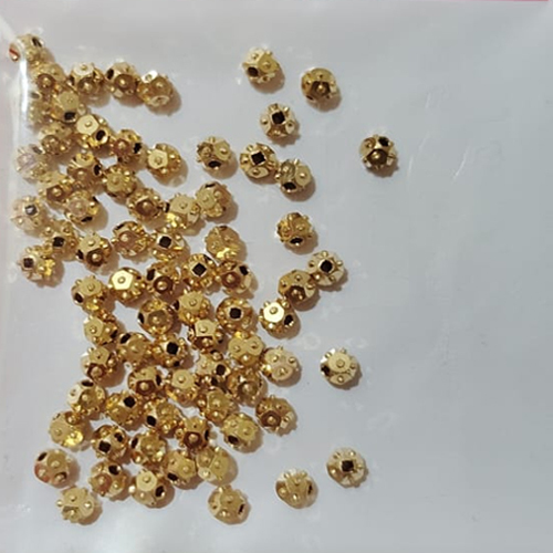 Gold Plastic Jewelry Bead - Hardness: Rigid
