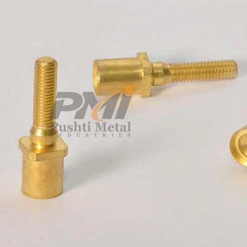 Nickel Plated Brass Electrical Pin - Color: Golden