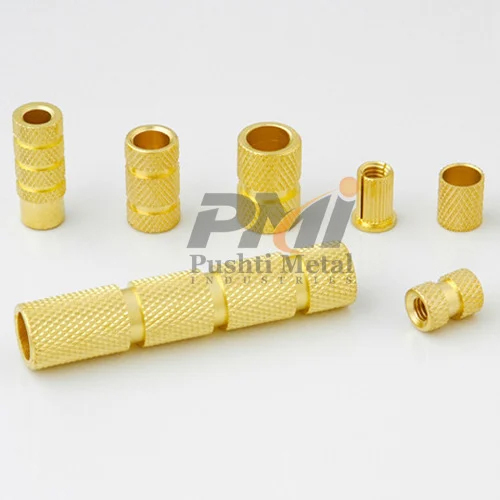 Brass Knurling Insert - Color: Golden