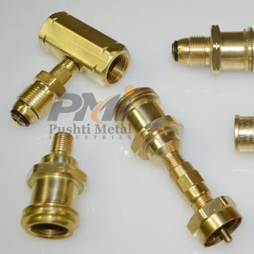 Brass Cylinder Fitting - Color: Golden