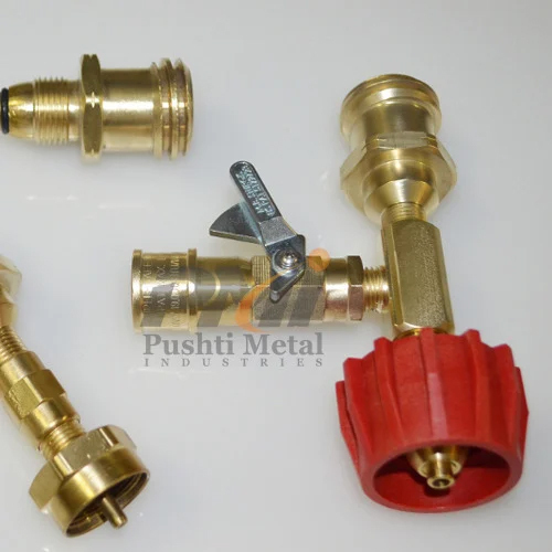 Pmi Brass Cylinder Regulator Fitting - Color: Golden