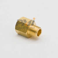 Brass Straight Adapter Fitting - Brass Material, Golden Color, Polished Finish | Durable And Reliable For Structure Piping Systems