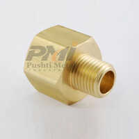 Golden Brass Reducer - 3/4 Inch, Polished Golden Finish, Durable Round Pipe Fitting