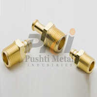 Clamp Barb External Screw Connector Fittings - Brass, 1/2-4 Inches, Golden Color, Polished Finish | Ideal For Industrial Applications