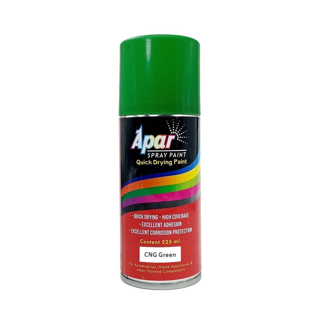 Apar Spray Paint Can Cng Green-225 Ml, For Bike, Cars, Furnitures, Art And Craft  Paint Work - Type: [