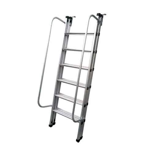 Aluminium Double Sided Railing Ladder - 330 lbs Capacity | Durable Aluminum, Step Ladder Structure, Anti-Slip Steps, Industrial Use