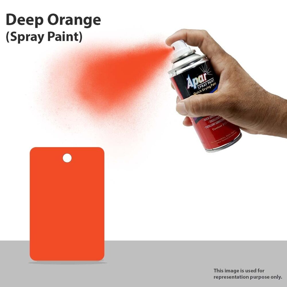 Apar Spray Paint Can DEEP ORANGE-225 ml, For Bike, Cars, Furnitures, art and craft  Paint work