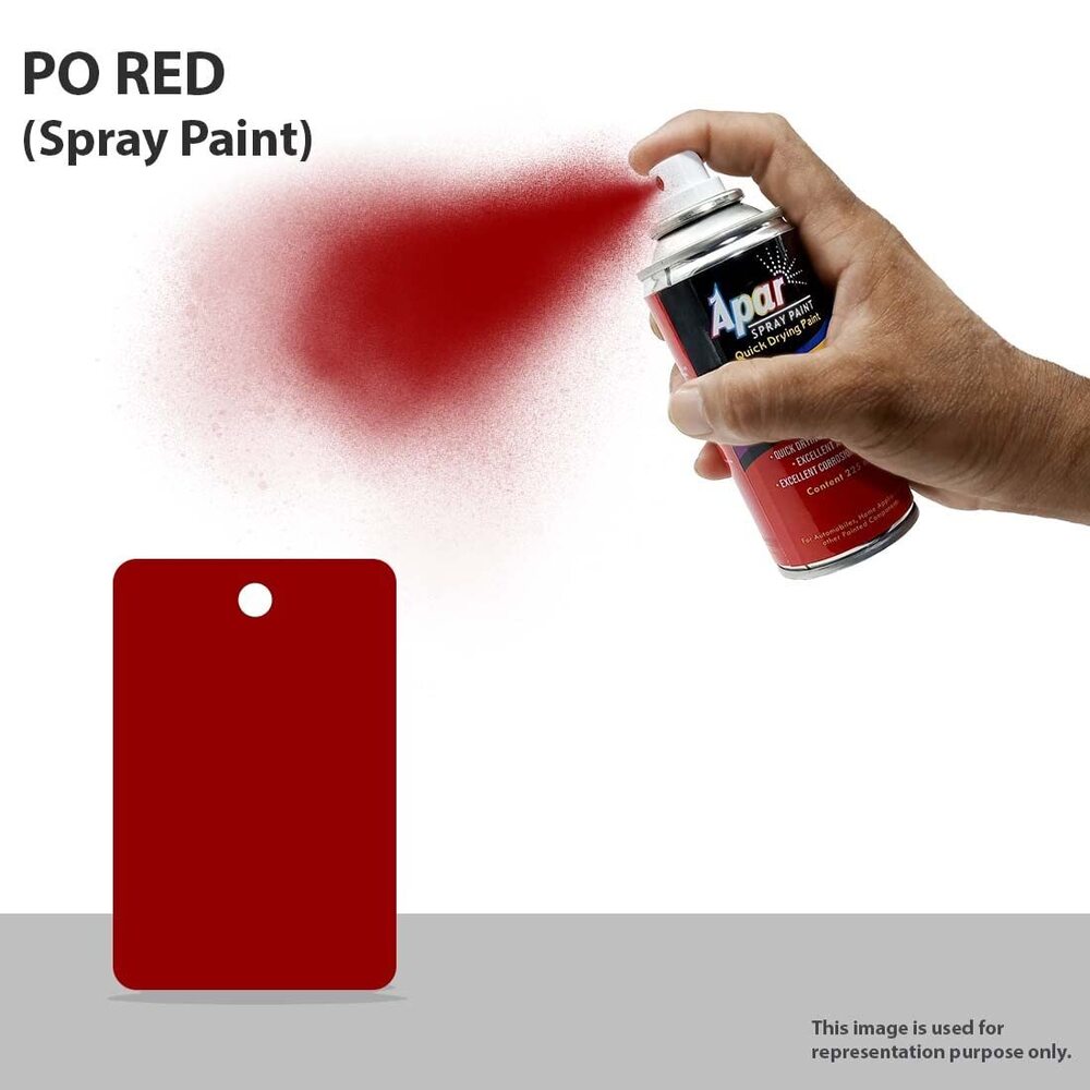 Apar Spray Paint Can PO RED-225 ml, For Bike, Cars, Furnitures, art and craft  Paint work
