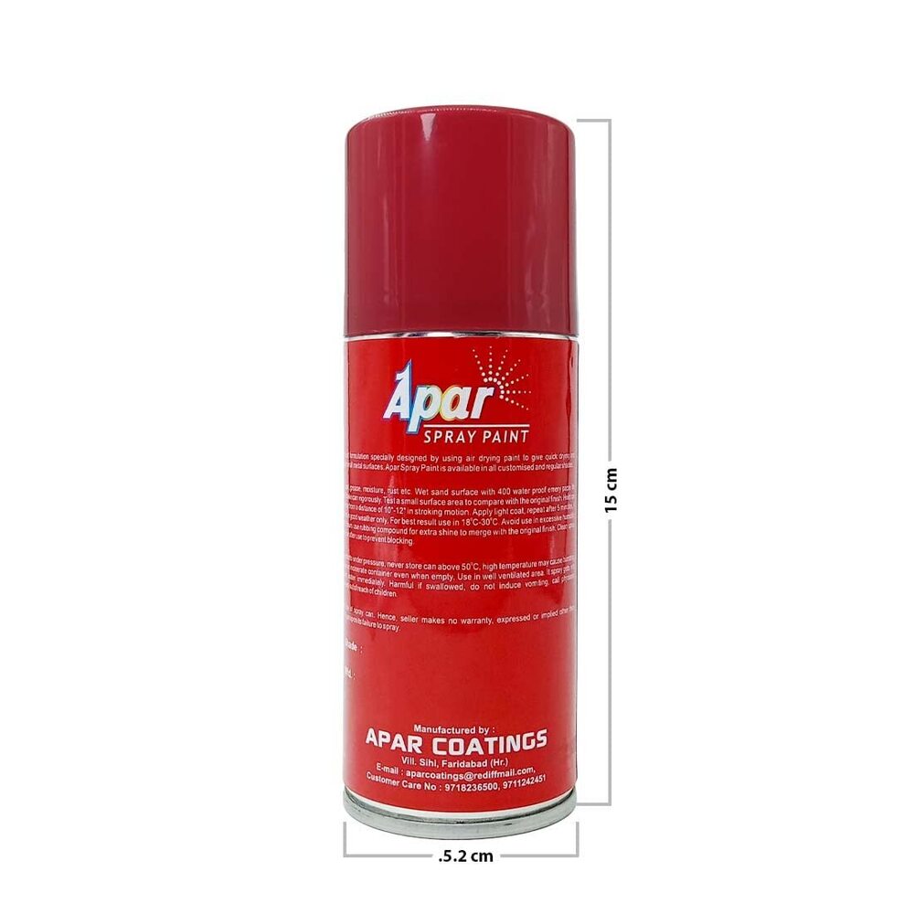 Apar Spray Paint Can PO RED-225 ml, For Bike, Cars, Furnitures, art and craft  Paint work
