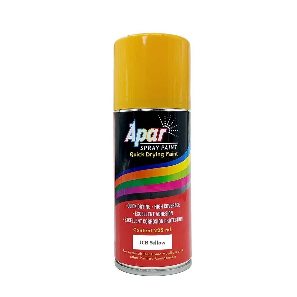 Apar Spray Paint Can  Jcb Yellow-225 Ml, For Bike, Cars, Furnitures, Art And Craft  Paint Work - Application: Commercial