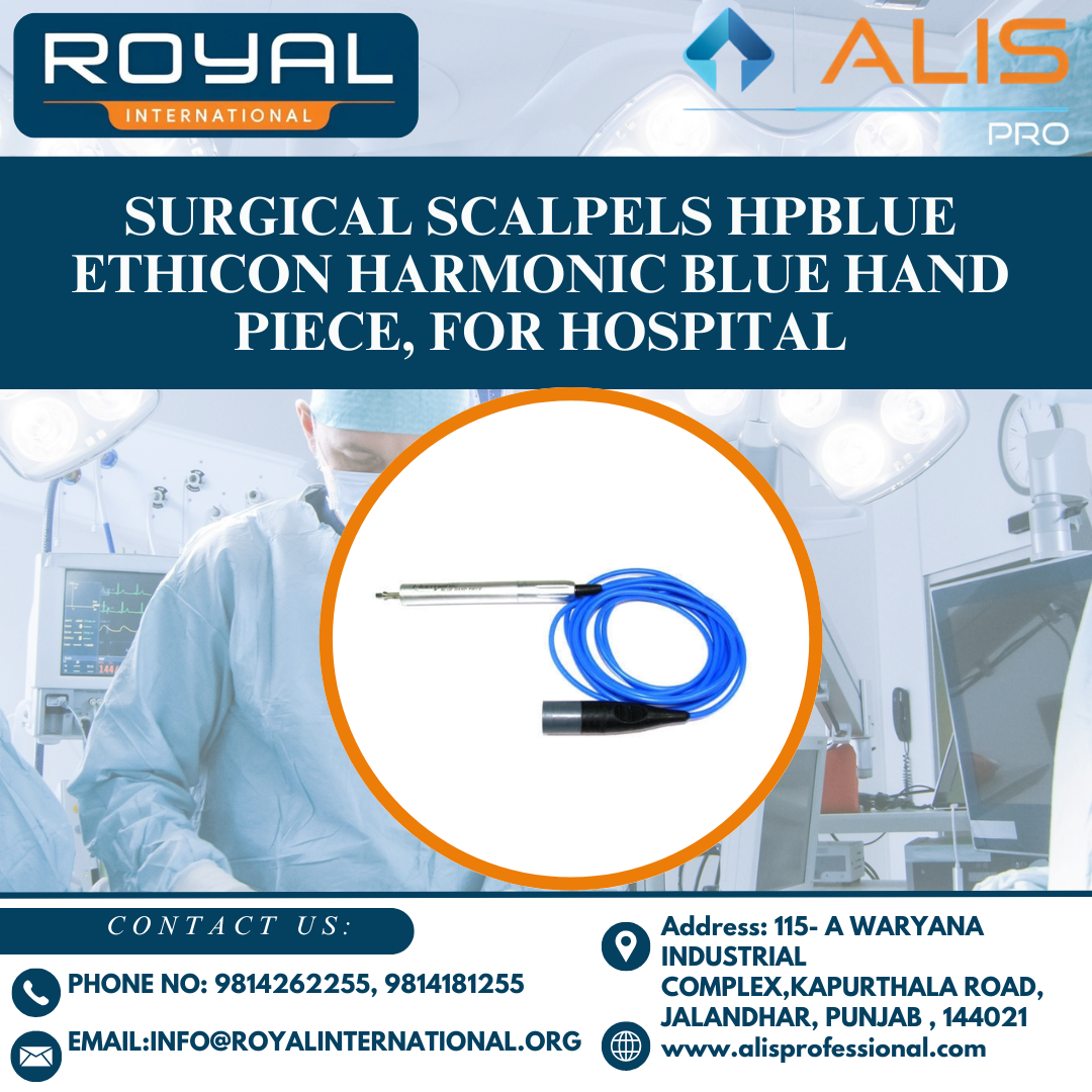 Surgical Scalpels Hpblue Ethicon Harmonic Blue Hand Piece, For Hospital - Surface Finish: Smooth