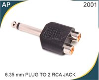 6.35 Mm Plug - Metal Connector, Black Color | Prevents Ground Loops, Enhances Signal Integrity, Compatible With Various Audio Standards