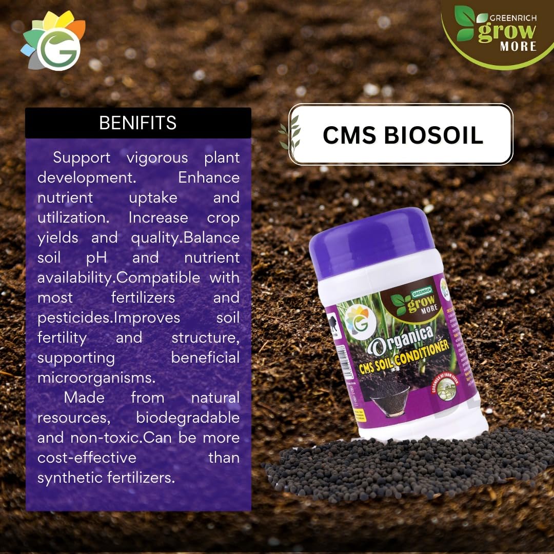Cms Soil Conditioner- Calcium-magnesium-sulfur (Cms) For Improved Soil Health - Color: Black