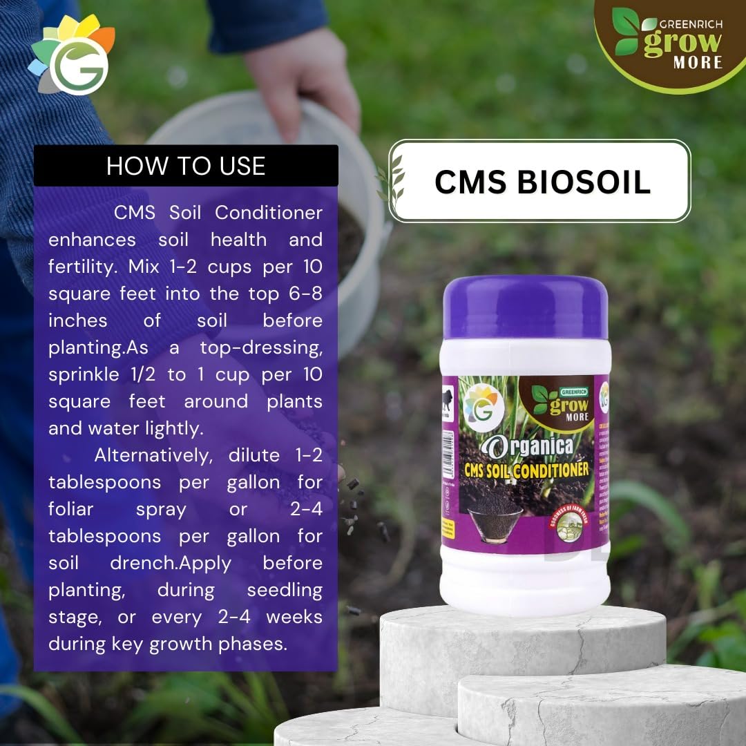 Cms Soil Conditioner- Calcium-magnesium-sulfur (Cms) For Improved Soil Health - Color: Black
