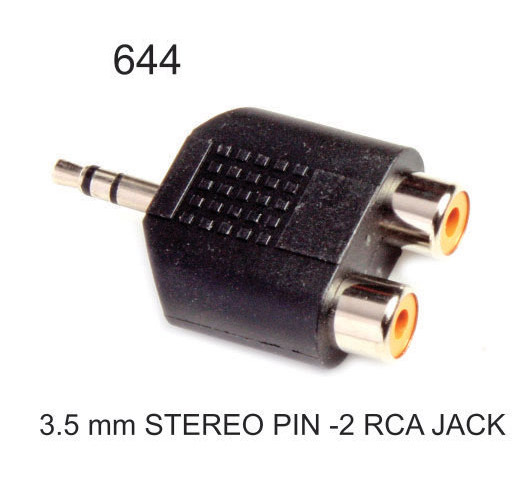 3.5MM STEREO PLUG TO 2 RCA JACK