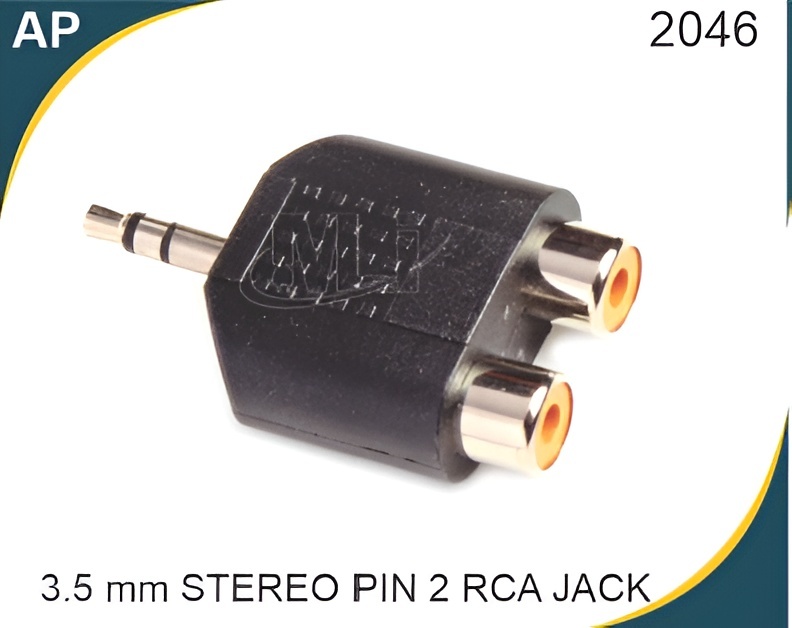 3.5MM Stereo Plug to 2 RCA Jack - Plastic | Prevents Ground Loops, Isolates Voltage Spikes, Enhances Signal Integrity, Compatible with Various Audio Standards