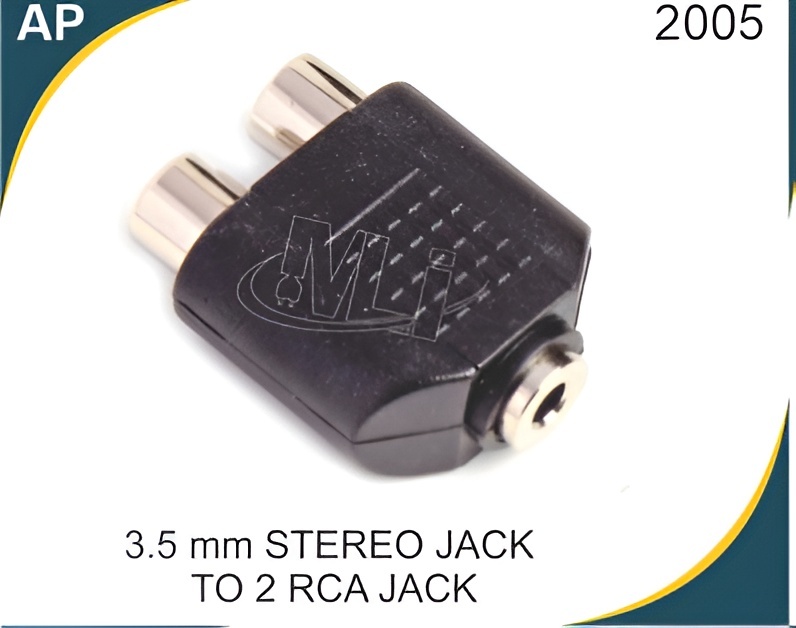 3.5MM JACK TO 2 RCA JACK - Plastic Construction | Prevents Ground Loops, Isolates Components, Noise Reduction, Signal Integrity Improvement
