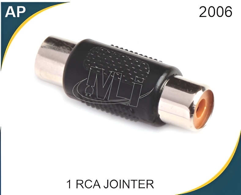 1 RCA Jointer - Plastic, Female Connector , Prevents Ground Loops and Voltage Spikes, Improves Noise Reduction and Signal Integrity