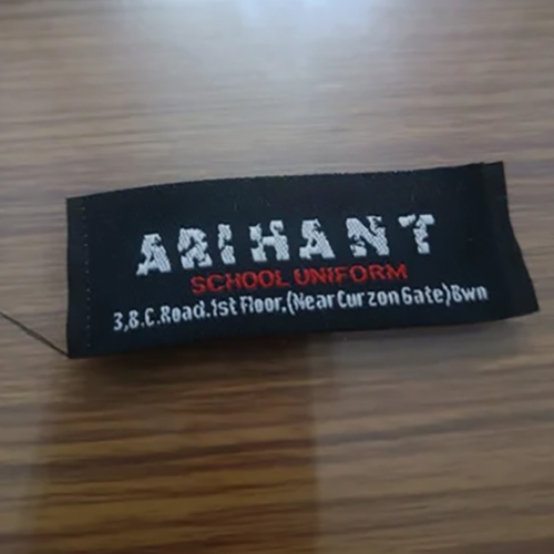 3 Inch Printed Woven Label - Non-Woven Material, Customized Shapes Available , Modern Design for Garments with Unique Printing Services