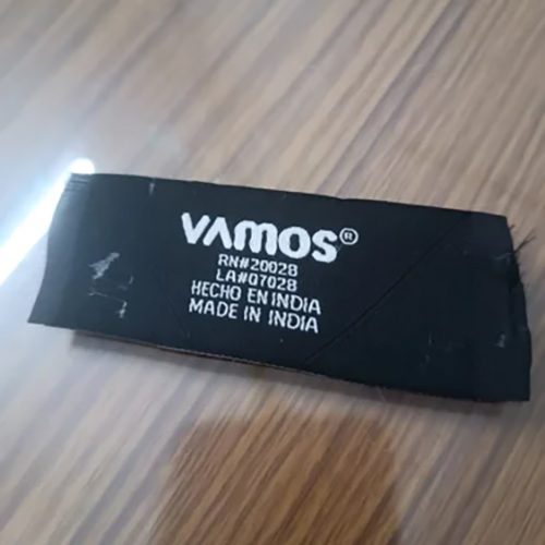 Printed Rectangular Embroidery Woven Label - Customizable Shape, Various Colors Available | No Adhesive Required, Ideal for Garments