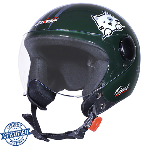 Hellow Kity Green Helmet - Material: Plastic