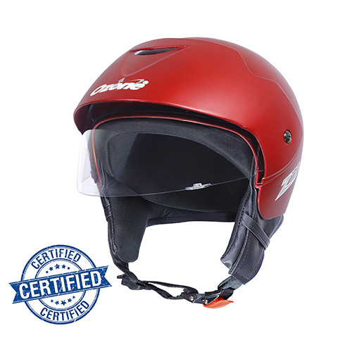 Zipp With Peak Red Helmet - Material: Plastic