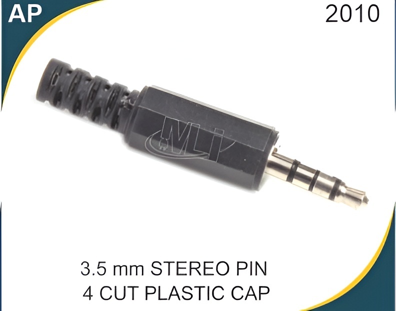 3.5 MM Stereo Pin 4 Cut Plastic Cap - Male, Single Pin, Black | Prevents Ground Loops, Isolates Components, Ensures Signal Integrity