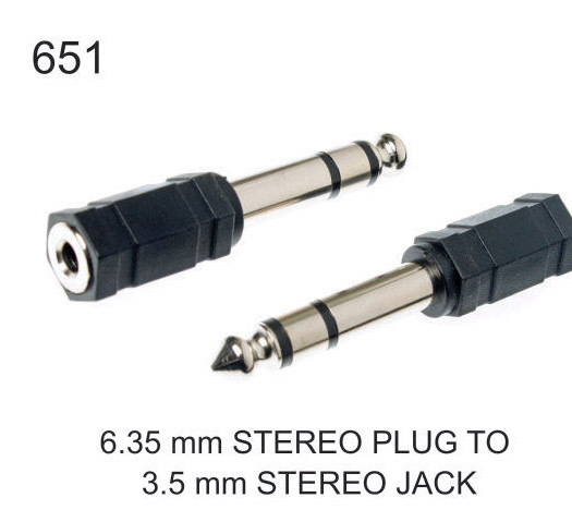 6.35MM STEREO PLUG TO 3.5 MM STEREO JACK