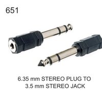 6.35MM STEREO PLUG TO 3.5 MM STEREO JACK