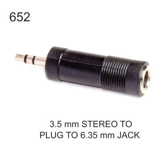 3.5 MM STEREO TO PLUG TO 6.35 MM JACK