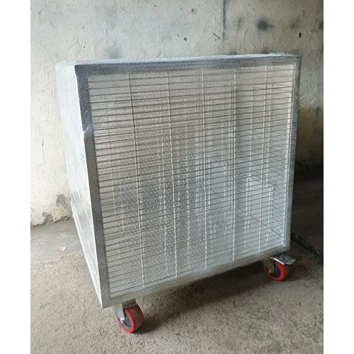 Ss Wire And Pipe Onion And Potato Storage Trolley - Size: 30"X30"X34"