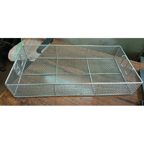 Stainless Steel Wire Mesh Surgical Sterilization Instruments Tray - Size: Large