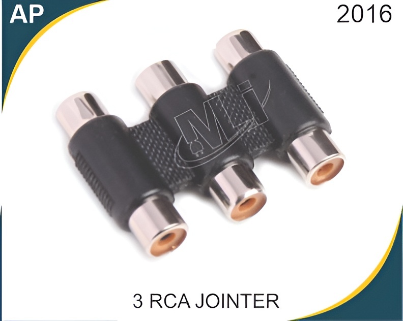 3 RCA JOINTER YELLOW - Female Plastic Connector | Prevents Ground Loops, Isolates Components, Reduces Noise, Compatible with Various Audio Standards