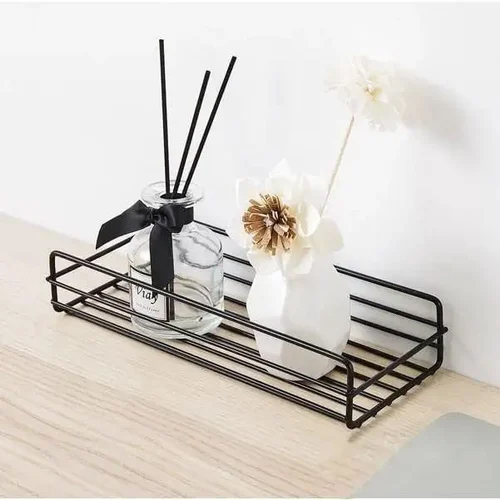 Multipurpose Bathroom Shelf With Hooks - Material: Stainless Steel