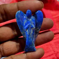 Lapis Lazuli Stone Angel Statue - 1.5 Inches | Polished Finish, Spiritual Home Decor, Tranquil Gift For Loved Ones
