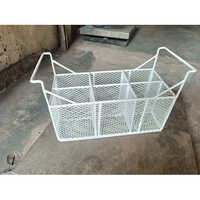 Deep Freezer Basket - Metal & Pvc Coated, White Color | Lightweight 1.5-2.5 Kg Capacity