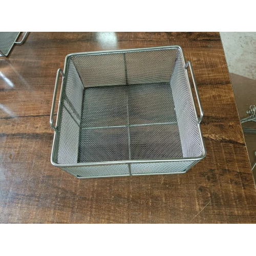 Stainless Steel Frying Basket - Color: Silver