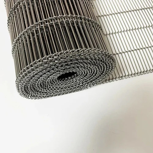 Stainless Steel Wire Mesh Conveyor Belt For Pizza Oven - Color: Silver