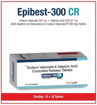 Epibest-300 Cr Tablets - Sodium Valproate 200mg + Valproic Acid (cr) 87mg | Corresponds To Sodium Valproate Ip 300mg Tablets