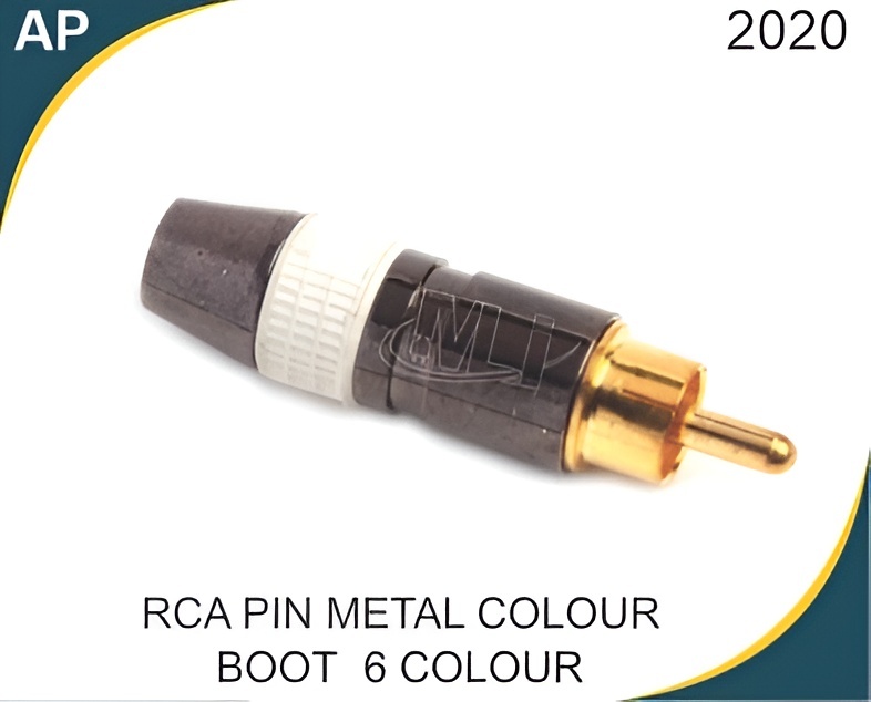 RCA PIN COLOUR BOOT (6 COLOUR) METAL, Standard, Male