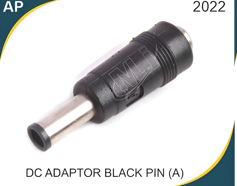 DC ADAPTER BLACK PIN (A) - Plastic, Male Connector | Prevents Ground Loops, Isolates Components, Enhances Signal Integrity