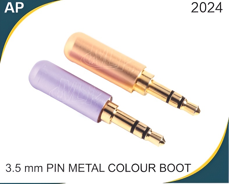 3.5 MM PIN METAL COLOUR BOOT - Plastic Contact, 3.5 mm, Purple | Ground Loop Prevention, Noise Reduction, Signal Isolation, Voltage Protection