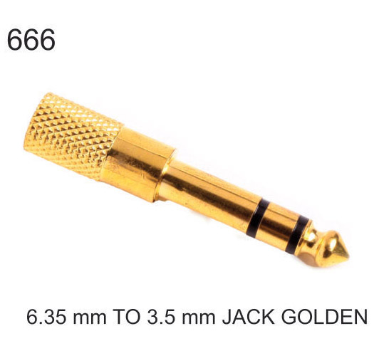 6.35MM TO 3.5 MM JACK GOLDEN