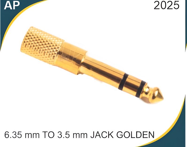 6.35MM TO 3.5 MM JACK GOLDEN