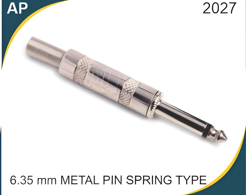 6.35MM METAL PIN SPRING TYPE - Standard Connector, 3.5 Jack Size, Lite Weight | Prevents Ground Loops, Noise Reduction, Signal Integrity Improvement