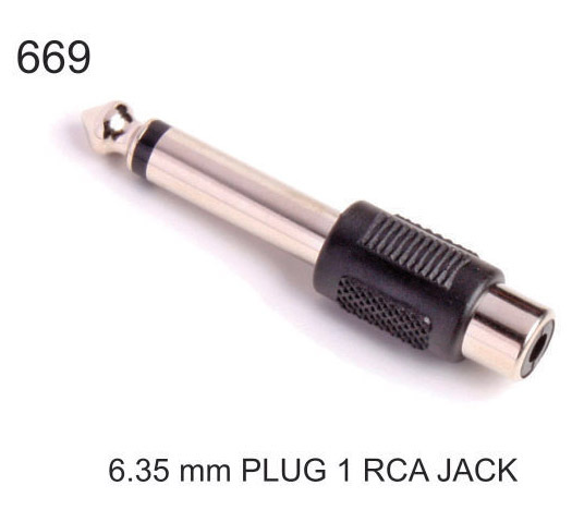 6.35 MM PLUG 1 RCA JACK